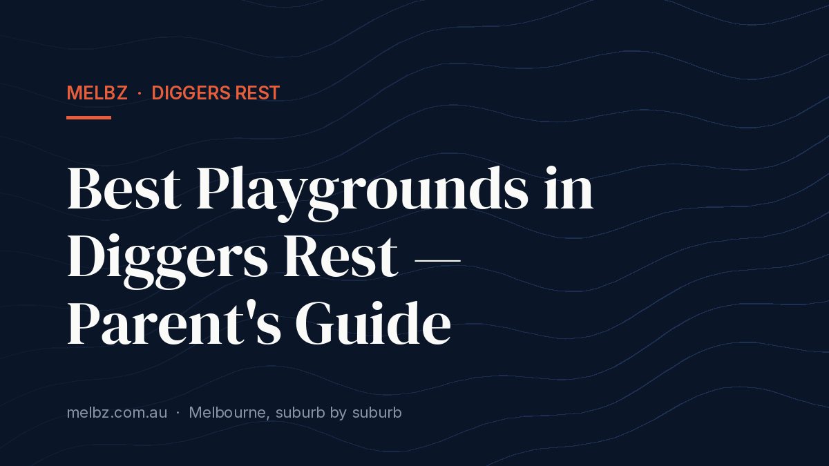 Title card: Best Playgrounds in Diggers Rest — Parent's Guide