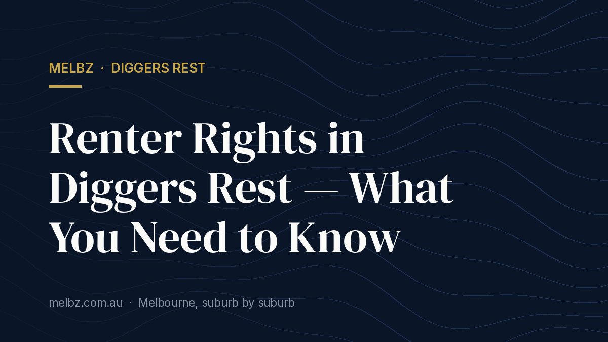 Title card: Renter Rights in Diggers Rest — What You Need to Know