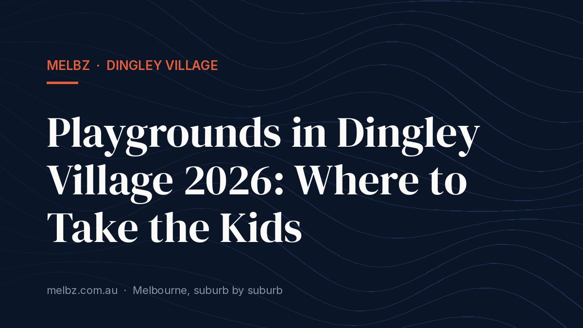 Title card: Playgrounds in Dingley Village 2026: Where to Take the Kids