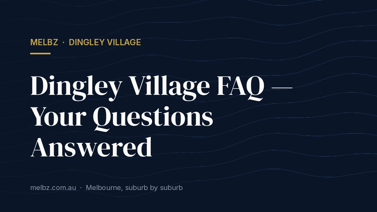 Title card: Dingley Village FAQ — Your Questions Answered