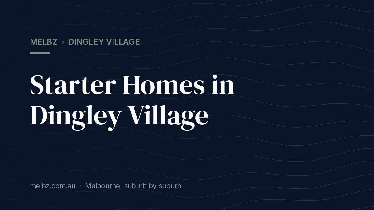 Title card: Starter Homes in Dingley Village