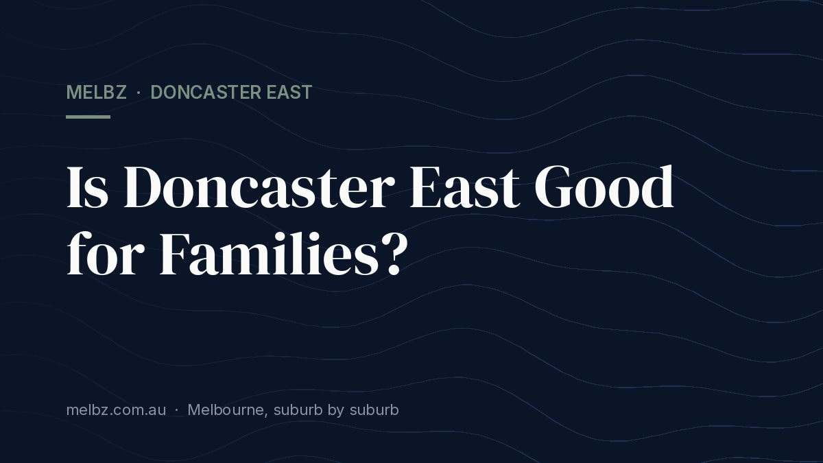 Title card: Is Doncaster East Good for Families?