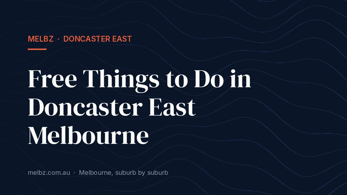 Title card: Free Things to Do in Doncaster East Melbourne