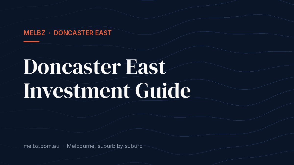 Title card: Doncaster East Investment Guide