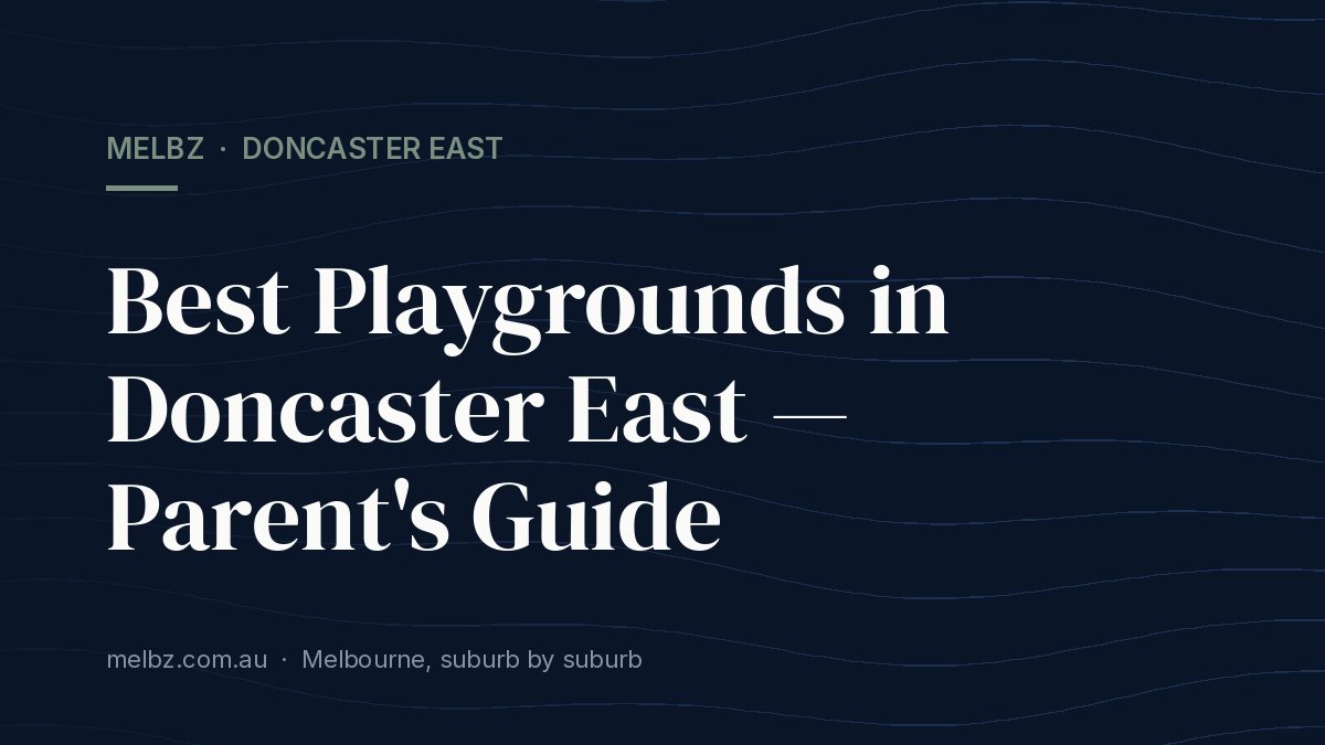Title card: Best Playgrounds in Doncaster East — Parent's Guide