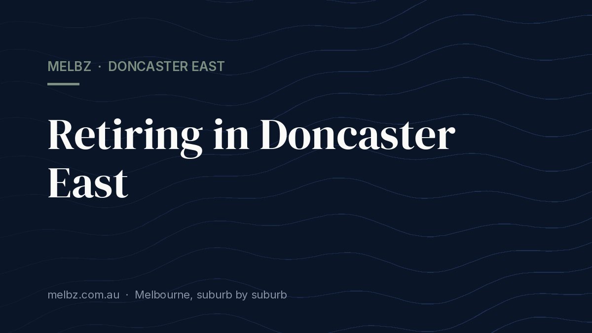 Title card: Retiring in Doncaster East