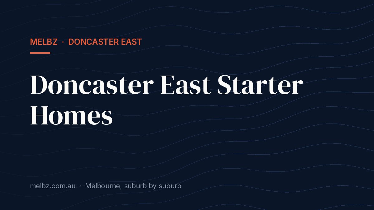 Title card: Doncaster East Starter Homes