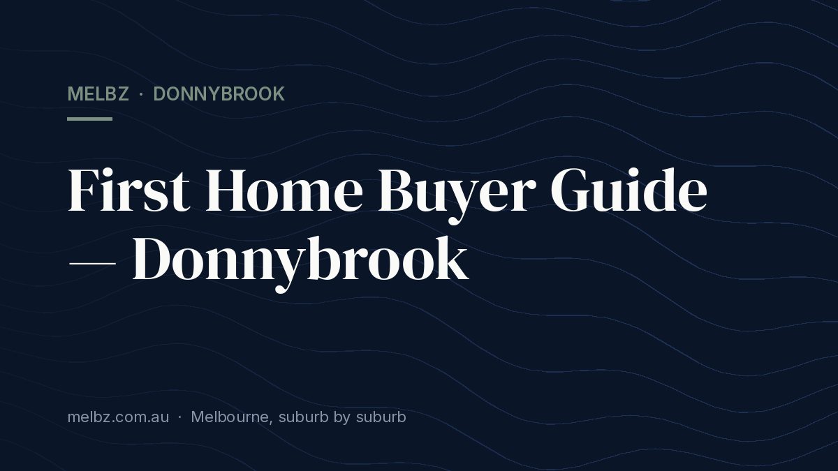 Title card: First Home Buyer Guide — Donnybrook