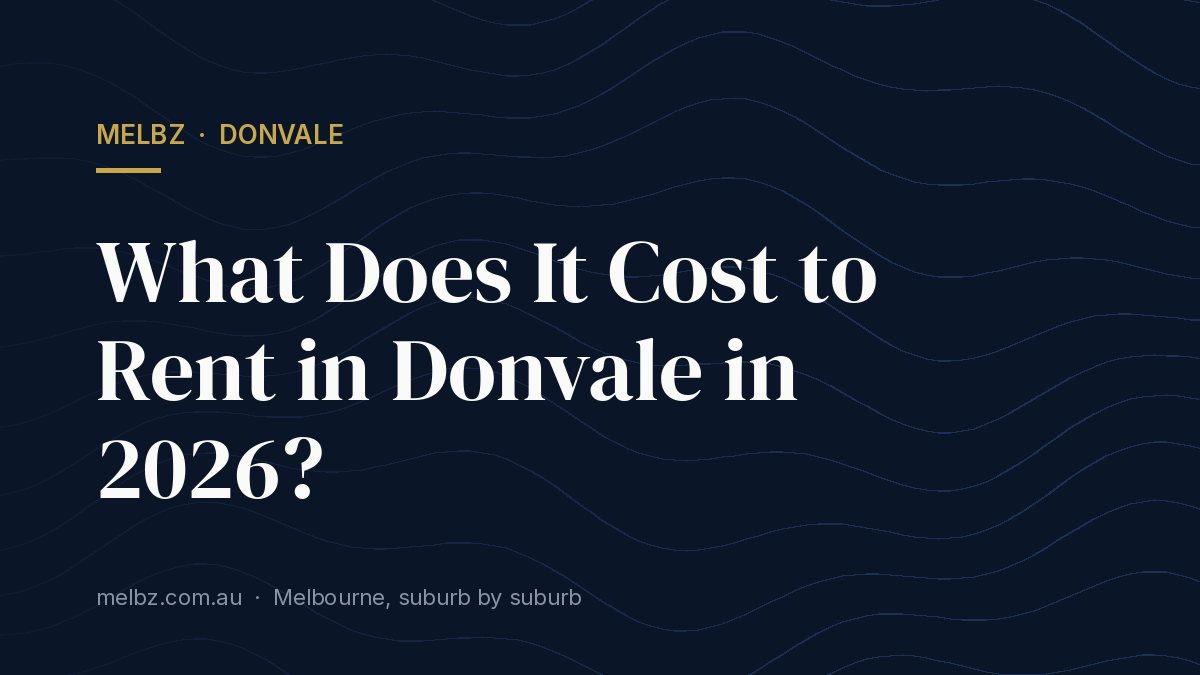 Title card: What Does It Cost to Rent in Donvale in 2026?