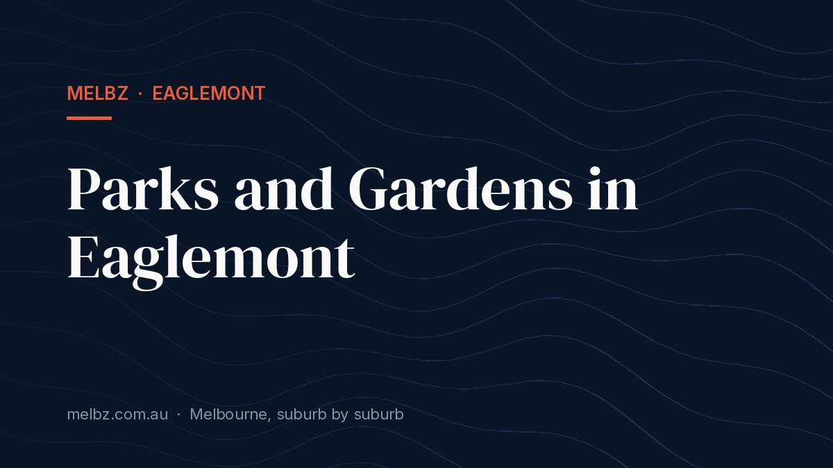 Title card: Parks and Gardens in Eaglemont