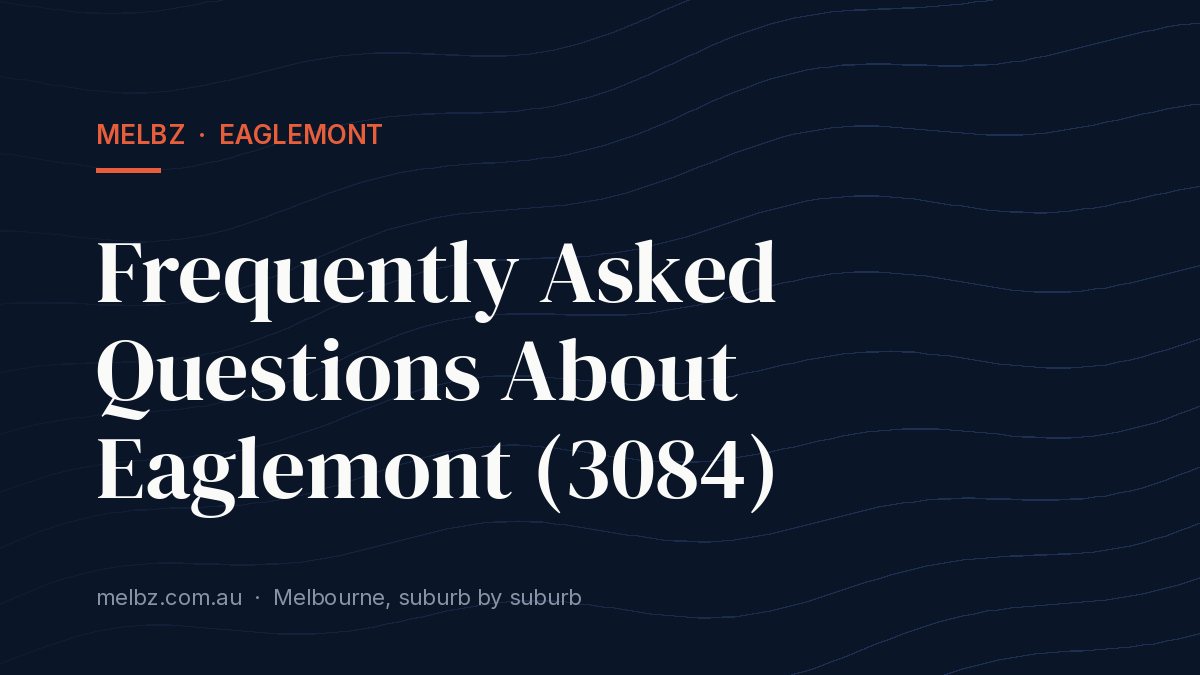 Title card: Frequently Asked Questions About Eaglemont (3084)