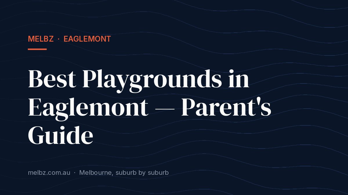 Title card: Best Playgrounds in Eaglemont — Parent's Guide
