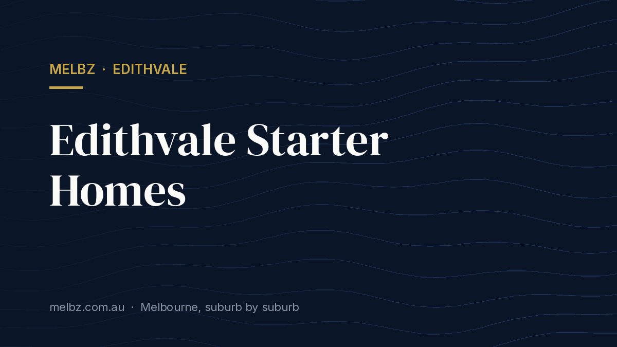 Title card: Edithvale Starter Homes