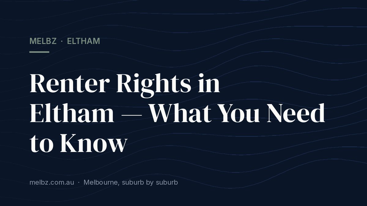 Title card: Renter Rights in Eltham — What You Need to Know