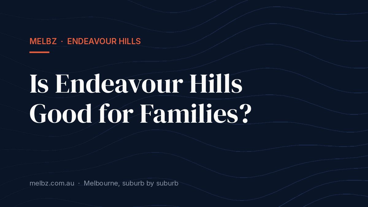 Title card: Is Endeavour Hills Good for Families?