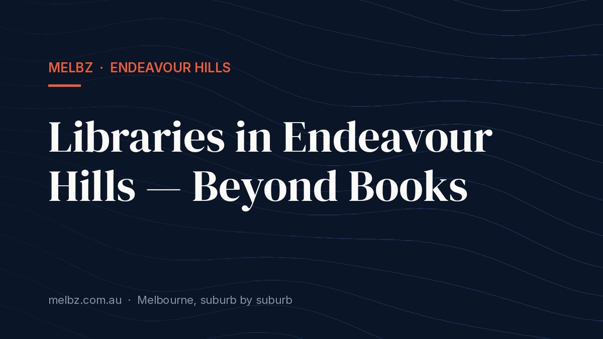 Title card: Libraries in Endeavour Hills — Beyond Books