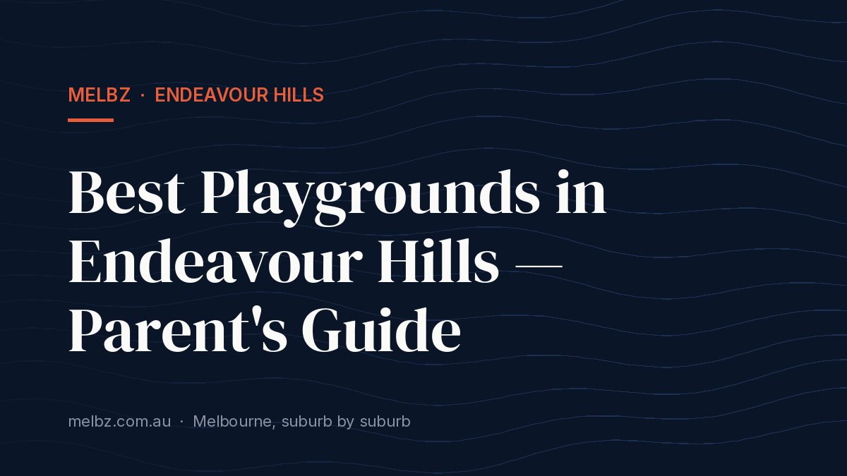 Title card: Best Playgrounds in Endeavour Hills — Parent's Guide