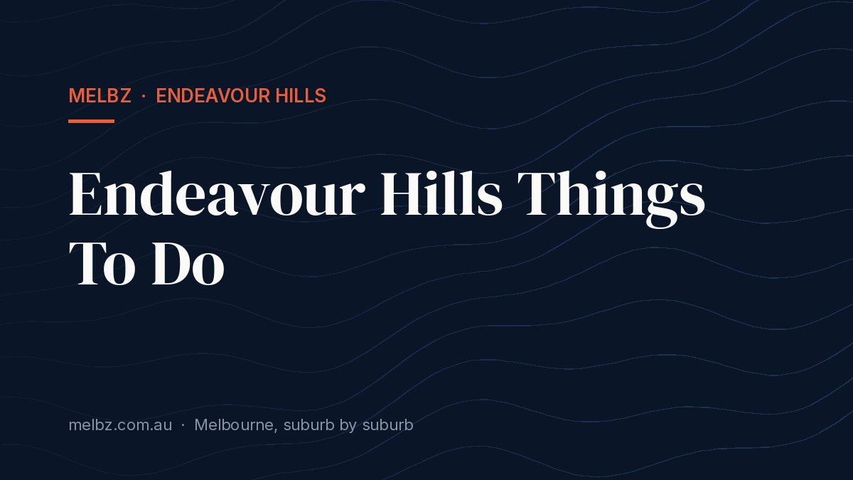 Title card: Endeavour Hills Things To Do