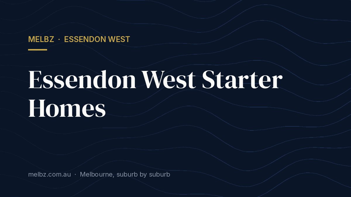 Title card: Essendon West Starter Homes