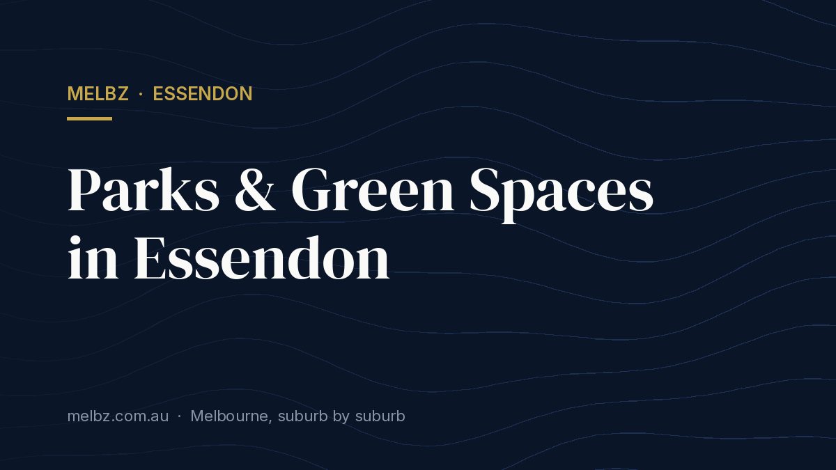 Title card: Parks & Green Spaces in Essendon