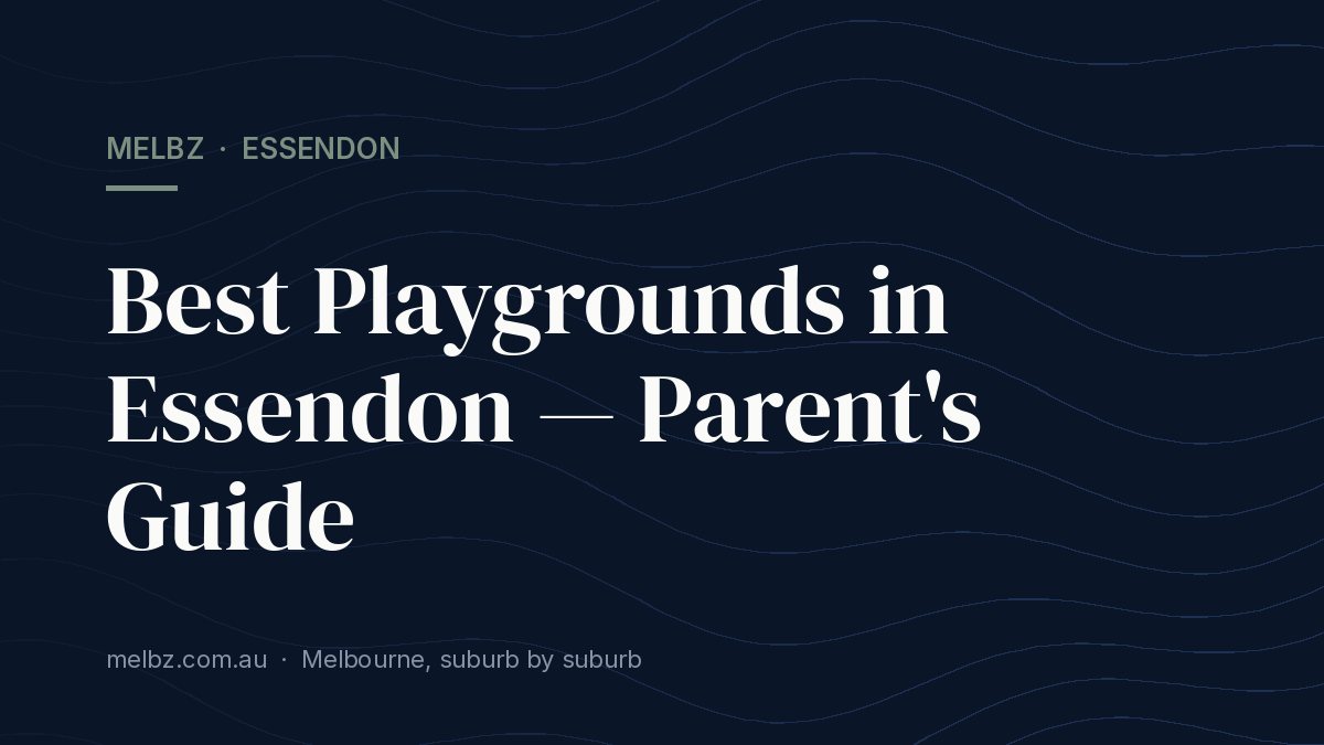 Title card: Best Playgrounds in Essendon — Parent's Guide