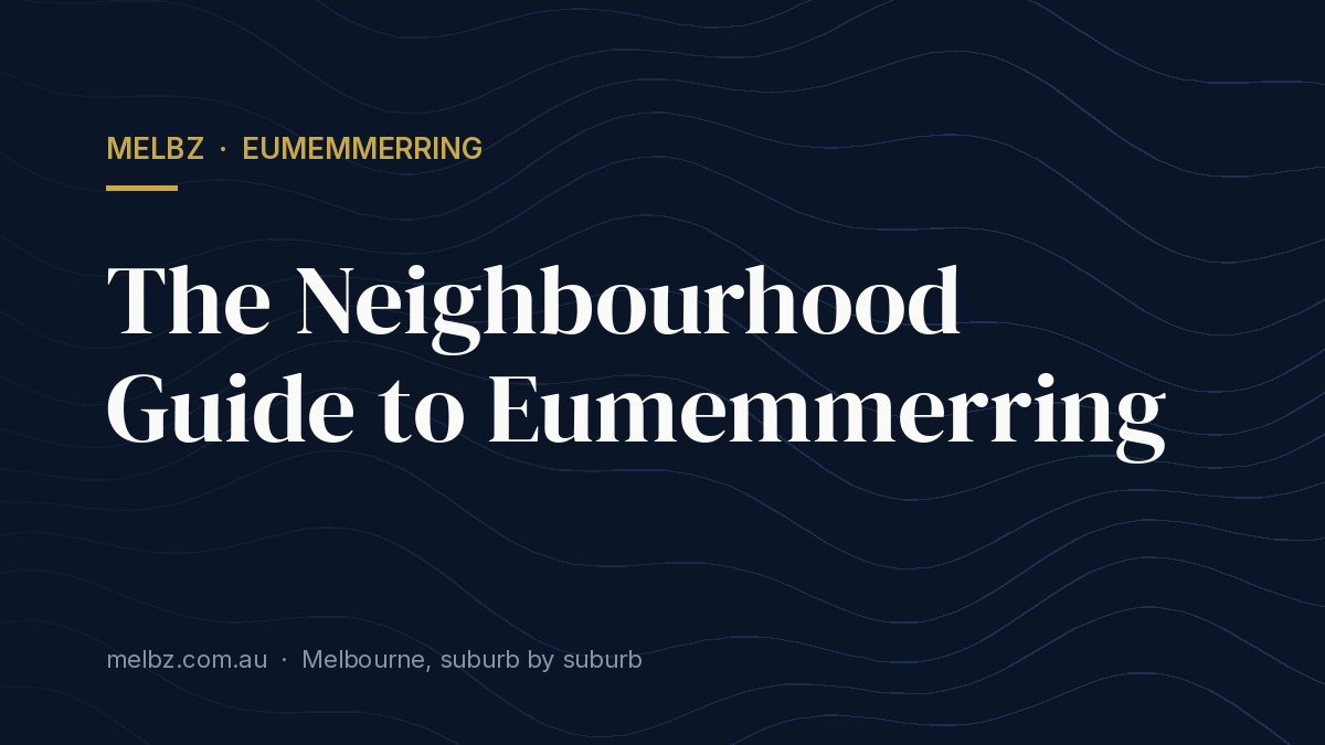 Title card: The Neighbourhood Guide to Eumemmerring