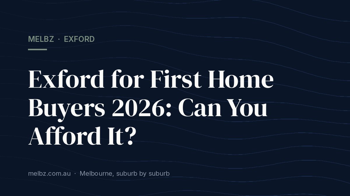 Title card: Exford for First Home Buyers 2026: Can You Afford It?