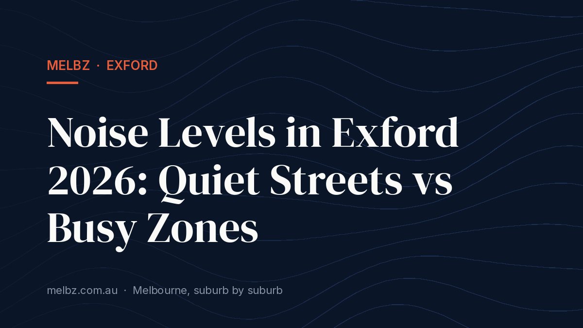 Title card: Noise Levels in Exford 2026: Quiet Streets vs Busy Zones