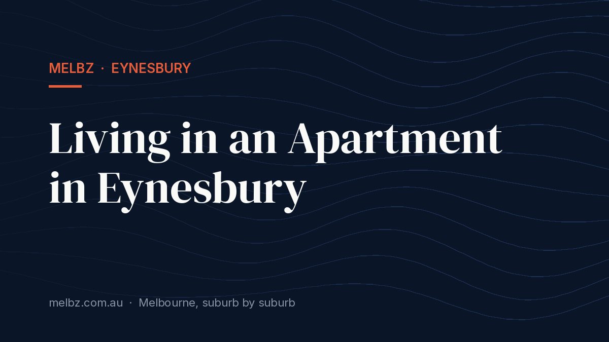 Title card: Living in an Apartment in Eynesbury