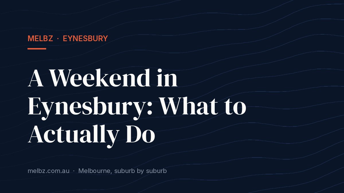 Title card: A Weekend in Eynesbury: What to Actually Do