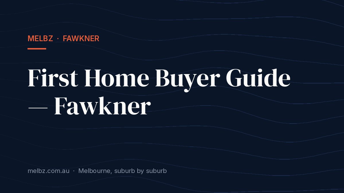 Title card: First Home Buyer Guide — Fawkner