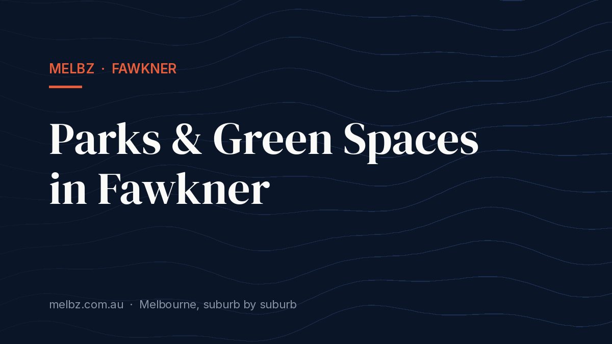 Title card: Parks & Green Spaces in Fawkner