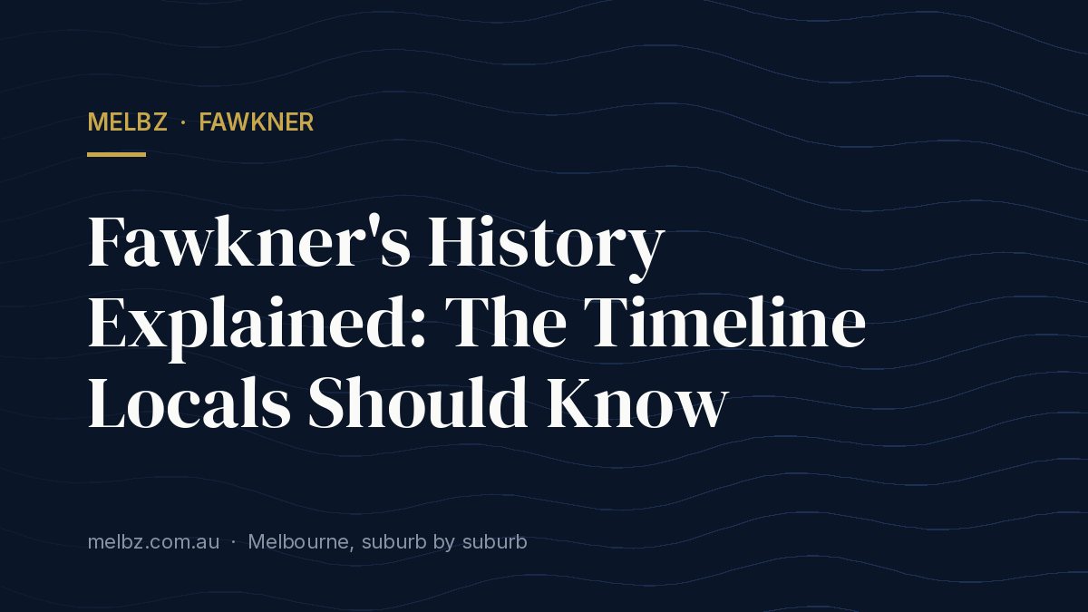 Title card: Fawkner's History Explained: The Timeline Locals Should Know