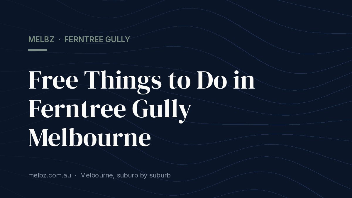 Title card: Free Things to Do in Ferntree Gully Melbourne
