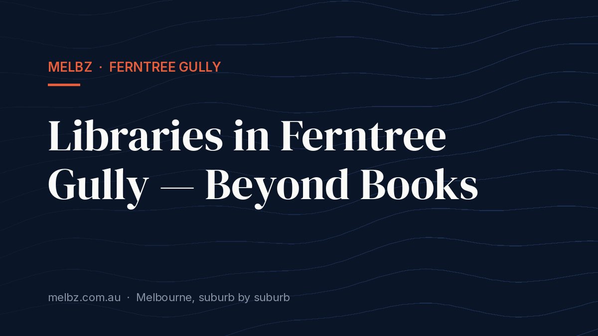 Title card: Libraries in Ferntree Gully — Beyond Books