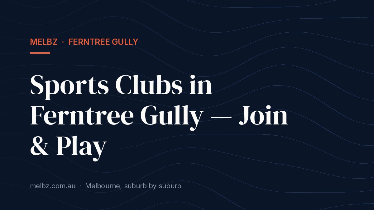 Title card: Sports Clubs in Ferntree Gully — Join & Play
