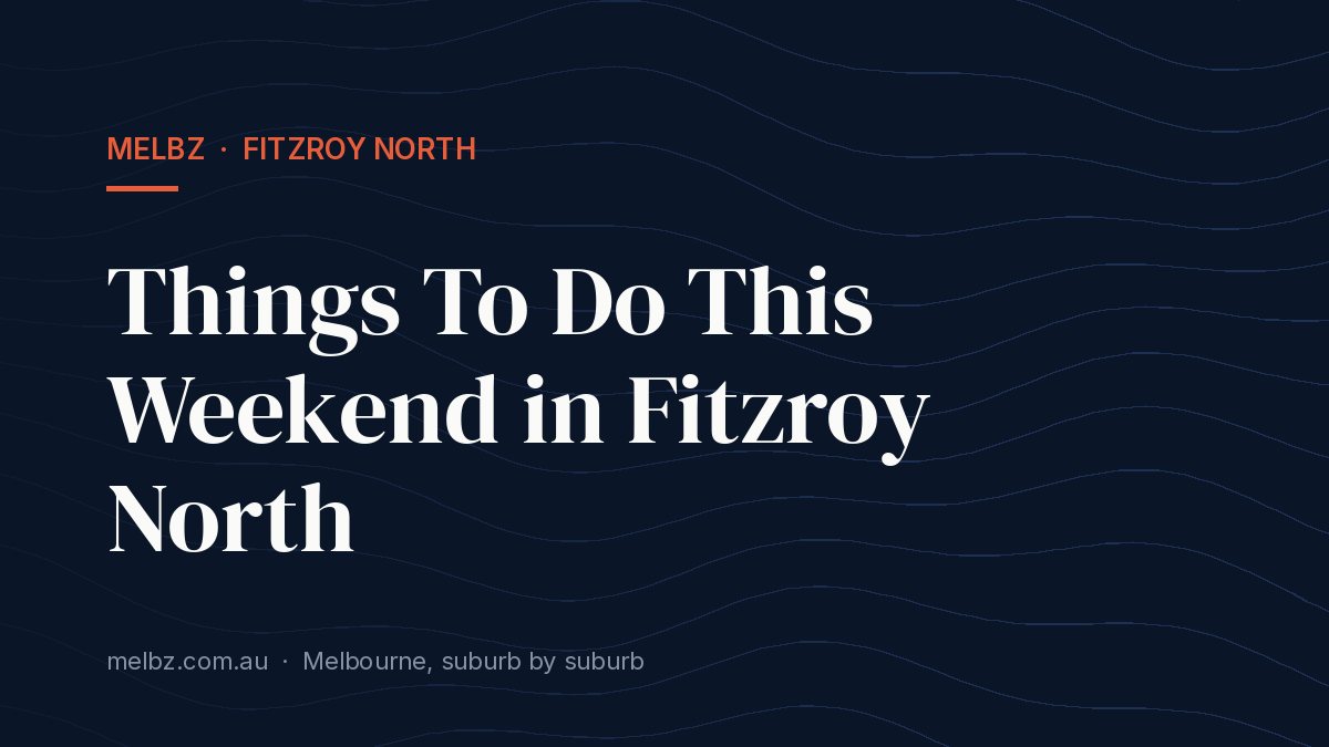 Title card: Things To Do This Weekend in Fitzroy North