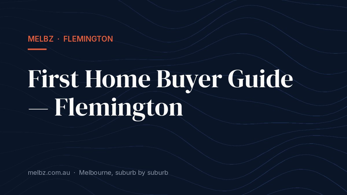Title card: First Home Buyer Guide — Flemington