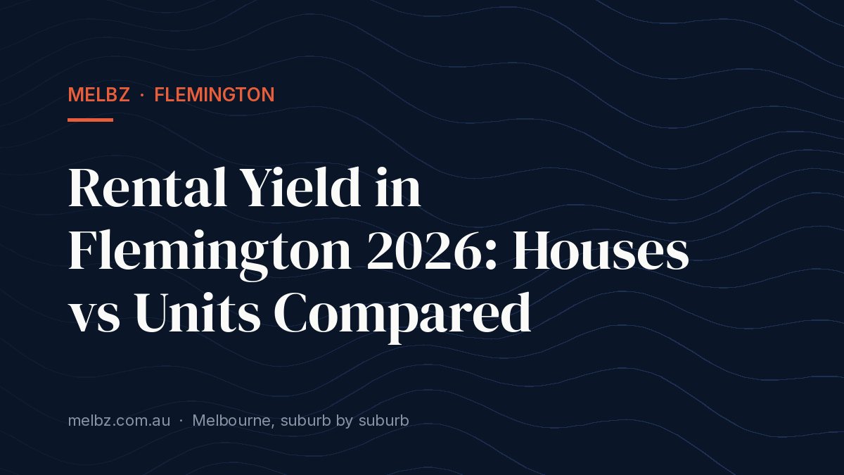Title card: Rental Yield in Flemington 2026: Houses vs Units Compared