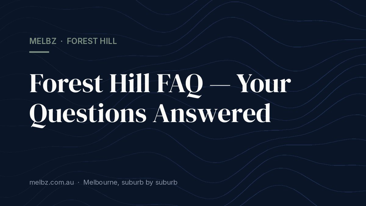 Title card: Forest Hill FAQ — Your Questions Answered