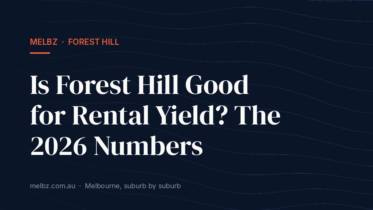 Title card: Is Forest Hill Good for Rental Yield? The 2026 Numbers