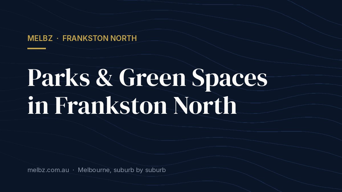 Title card: Parks & Green Spaces in Frankston North