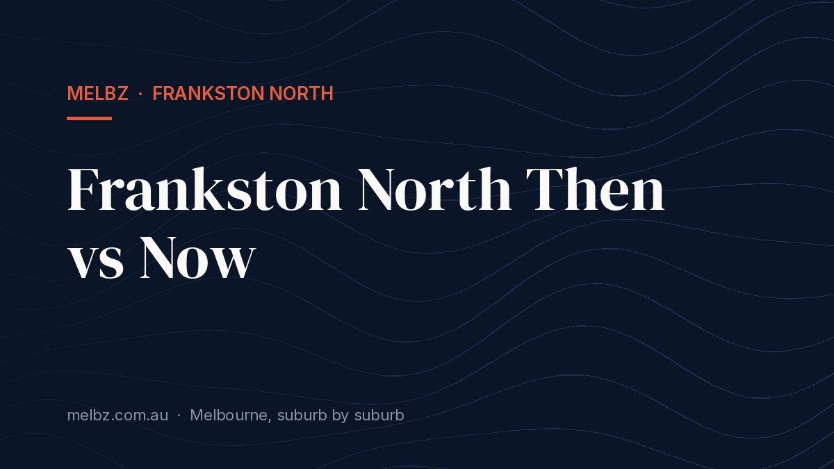 Title card: Frankston North Then vs Now