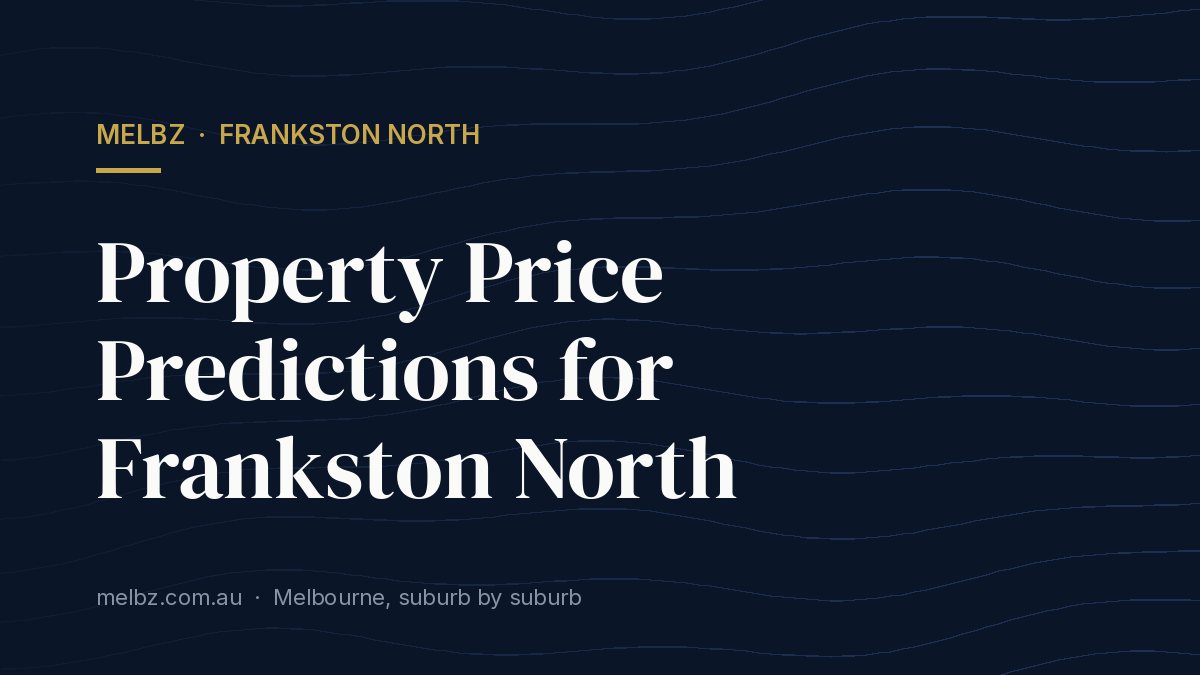 Title card: Property Price Predictions for Frankston North