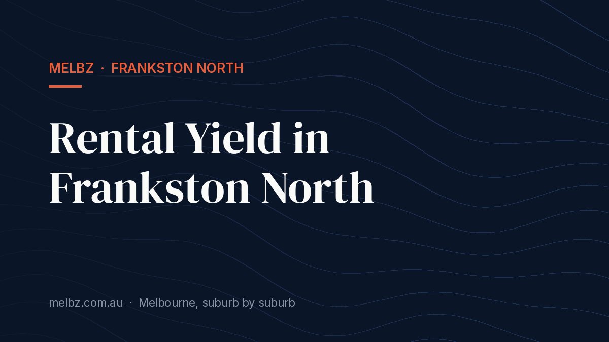 Title card: Rental Yield in Frankston North
