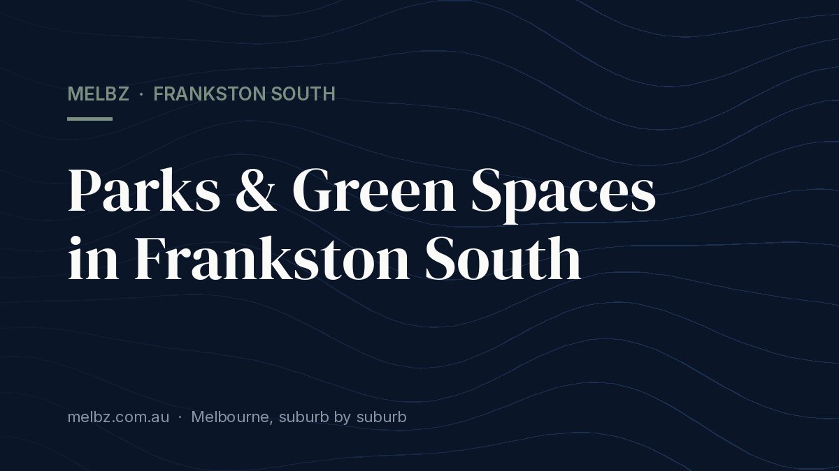 Title card: Parks & Green Spaces in Frankston South