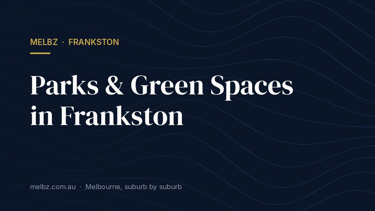 Title card: Parks & Green Spaces in Frankston