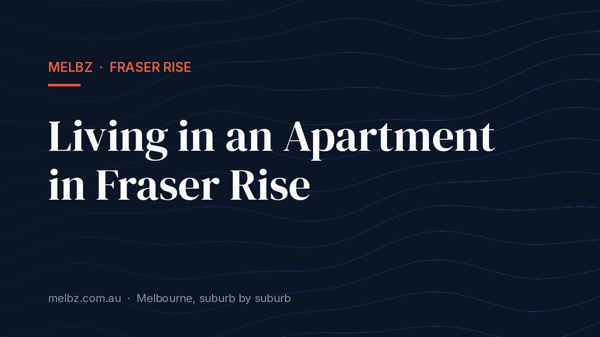 Title card: Living in an Apartment in Fraser Rise