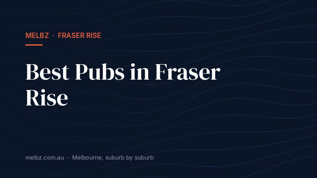 Title card: Best Pubs in Fraser Rise