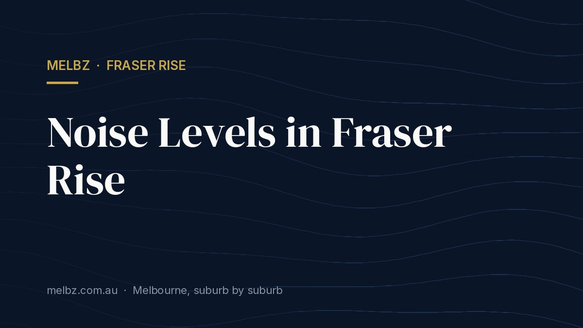 Title card: Noise Levels in Fraser Rise